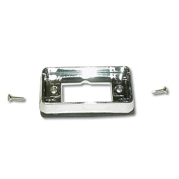 Small Rectangular Rail Style Chrome Light Base