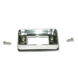 Small Rectangular Rail Style Chrome Light Base