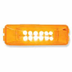 Rectangular LED Amber Light 12 Diodes 1x4