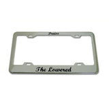 Chrome "Praise The Lowered" License Plate Frame