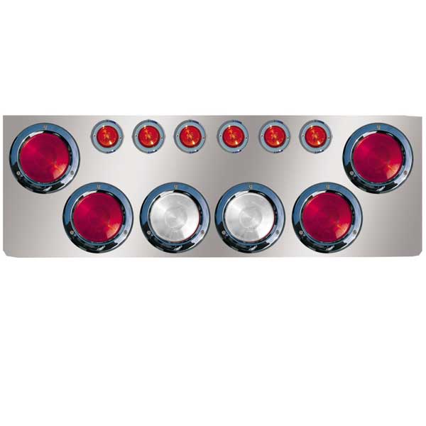 SS Rear Center Panel with Six 4" and Six 2" LED