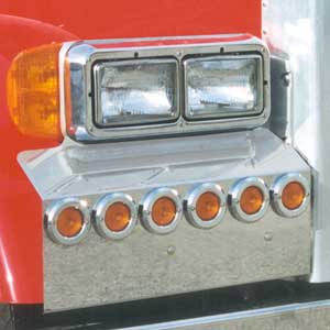 Peterbilt 379 Fender Guards with Incandescent Lights