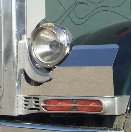 Peterbilt 379 fender guard for j-bracket light for semi trucks