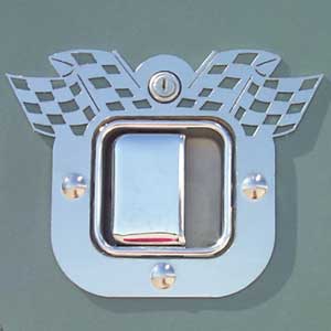 Peterbilt victory door latch trim for semi trucks