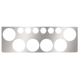 12"H Stainless Steel Rear Center Panel with Six 4" and Six 2" Cutouts