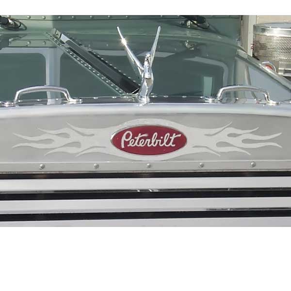 Peterbilt Front Grill Scorch Logo Trim
