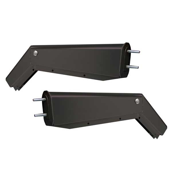 Black Spring-Loaded Angled Mud Flap Hangers