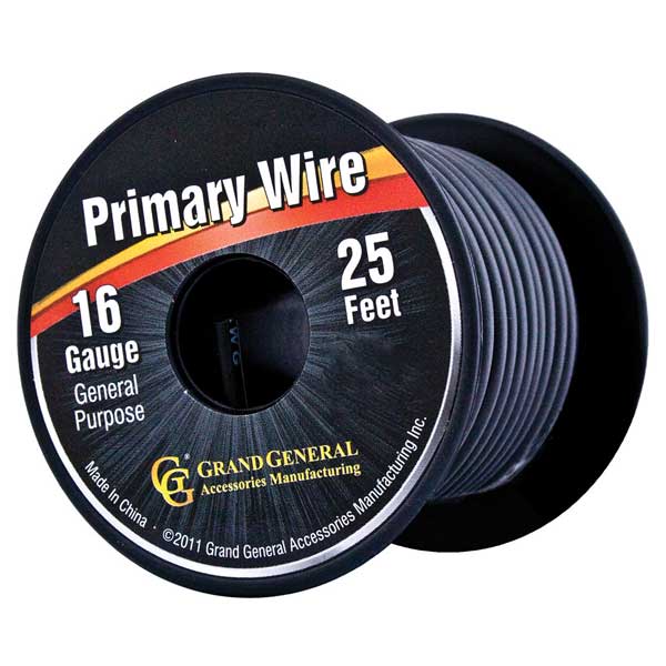 16 Gauge Black Wire, 25 Feet