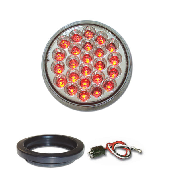 4" Round Pearl LED Light with Grommet & Pigtail