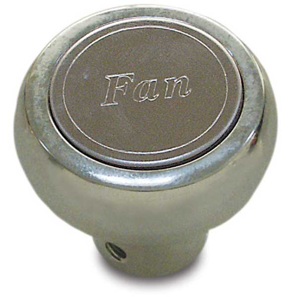 Chrome Aluminum Fan Dash Knob