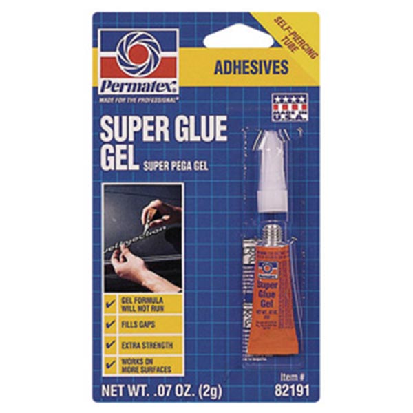 Permatex Super Glue Gel, 5-Gram Tube