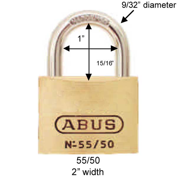 Solid Brass 55/50 Padlock