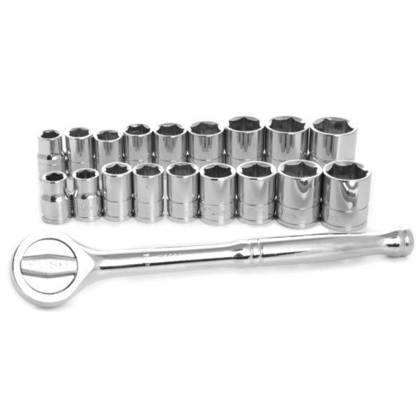19-Piece SAE/Metric Socket and Ratchet Set