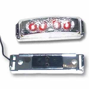4" 4 LED Spyder Light with Chrome Rim