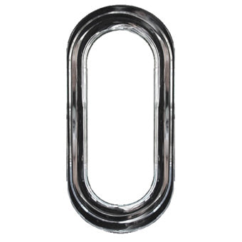 Chrome Oval Interior View Window Trim for Peterbilt