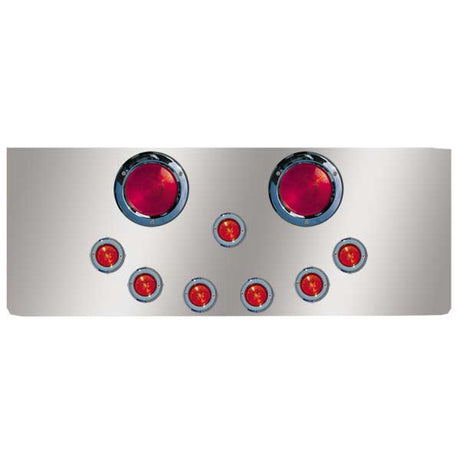 SS rear center panel w/two 4" and seven 2" lights