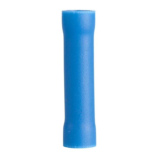 Blue PVC Butt Splices for 16-14 Gauge Wire 21PK
