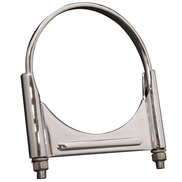 5"D Chrome Guillotine Saddle Clamp Flat U-Bolt