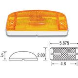 Amber Turtle Style Marker Light with Reflector