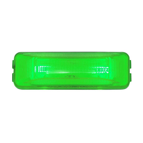 2 Bulb Green Rectangular Sealed Marker Light