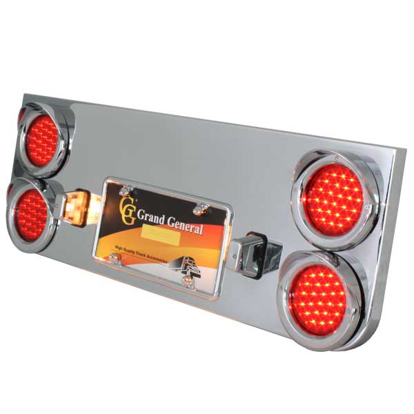 SS Rear Center Panel with Four 4" Pearl LED
