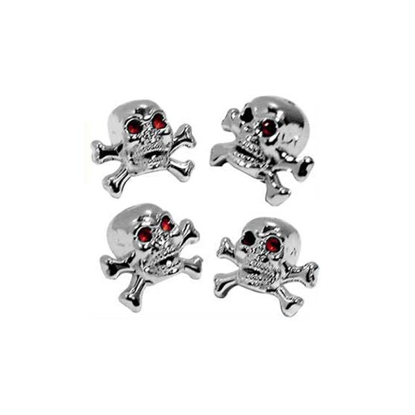 Chrome Skull Valve Caps (4 PK)