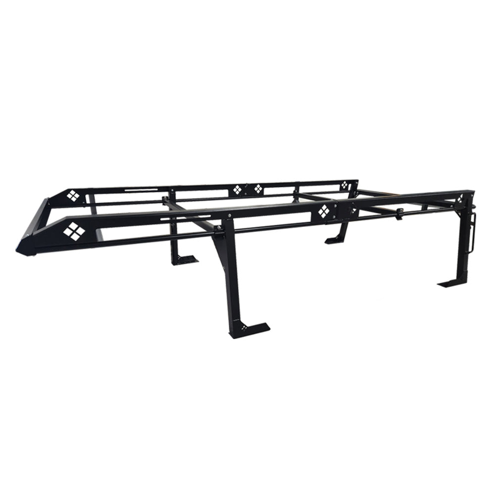 12.5FT Textured Black Ladder Rack for Pickup Truck with 6FT to 8.5FT Beds