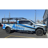 12.5FT Textured Black Ladder Rack for Pickup Truck with 6FT to 8.5FT Beds