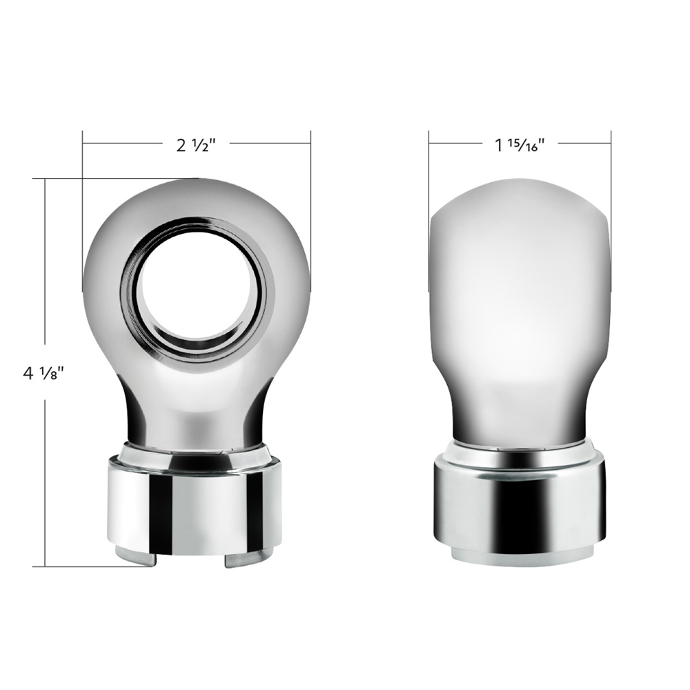 Charlotte Style Chrome Gearshift Knob "“ 9/10 Speed
