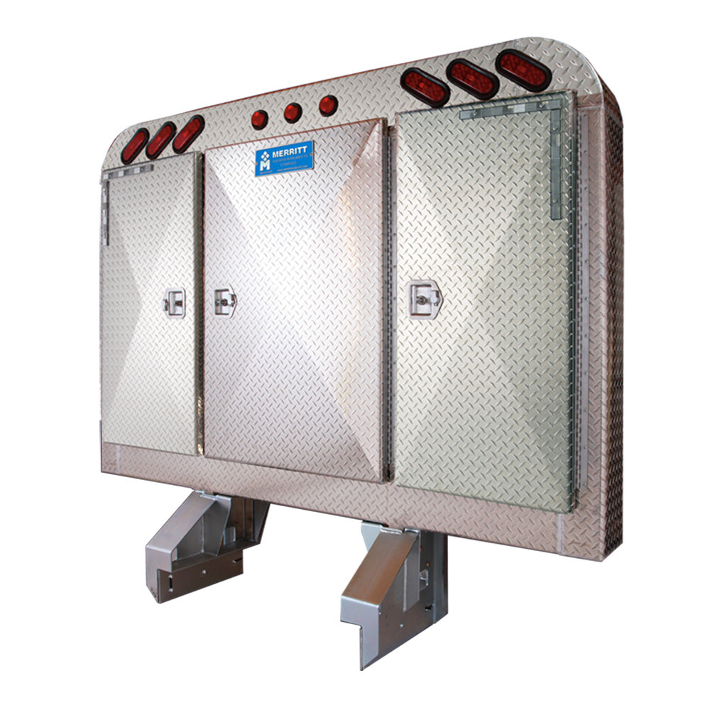 8"D x 68"H x 84"W Northern Lights Enclosed Cab Rack w/ Diamond Plate Aluminum Doors