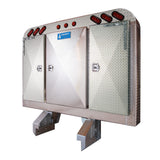 8"D x 68"H x 84"W Northern Lights Enclosed Cab Rack w/ Diamond Plate Aluminum Doors