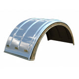 48" Poly TT Twin MIN2260 Silver Mirror Poly Single Axle Fender