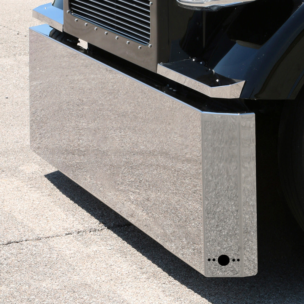 Blind Mount 18" Stainless Switchback End Bumper with Watermelon Light End Cutouts