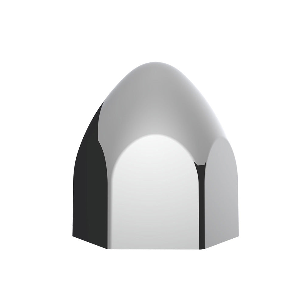 Chrome Plastic Bullet Nut Cover 3/4" X 1-3/8" - Push-On (10-Pack)