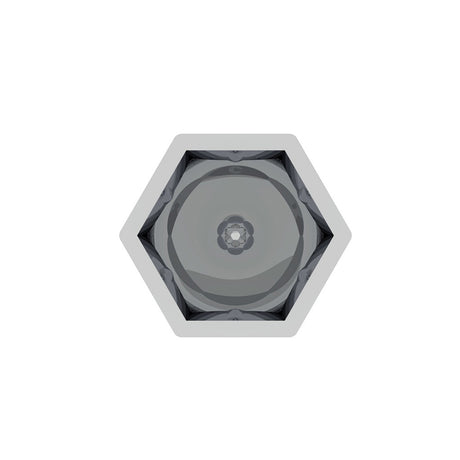 Chrome plastic bullet nut cover 3/4" X 1-3/8" - push-on (10-Pack), closer view
