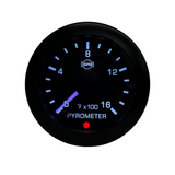 2-1/16" Pyrometer Gauge with Multicolor LED Display 0 to 1600 °F