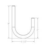 3/4" Steel J Hook