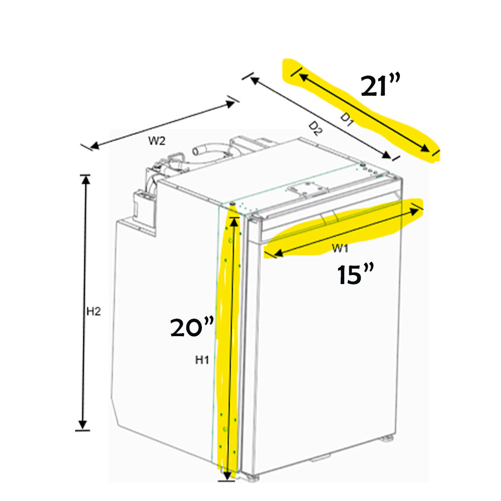 Freightliner NRX50T Refrigerator With Mounting Kit