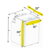 Peterbilt 579 NRX50T Refrigerator With Mounting Kit