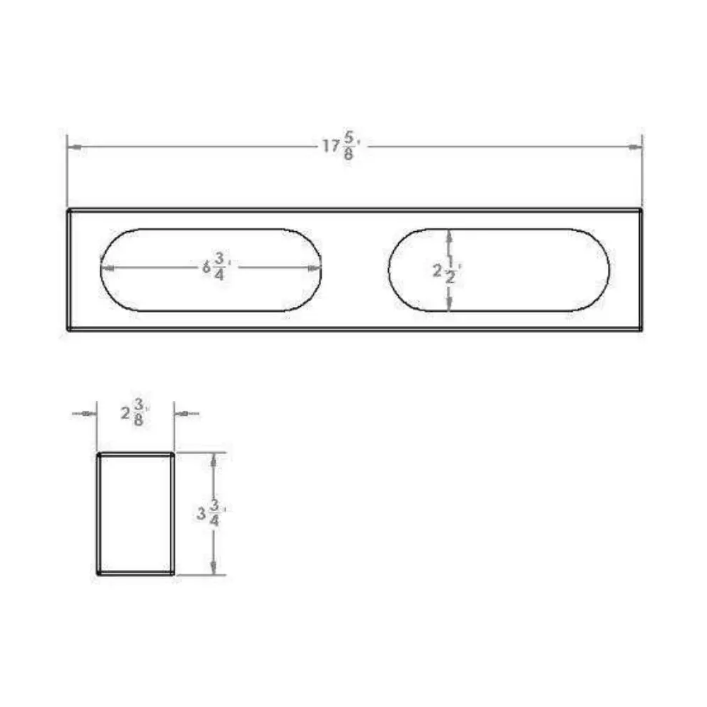 Double Oval Stainless Steel Tail Light Box