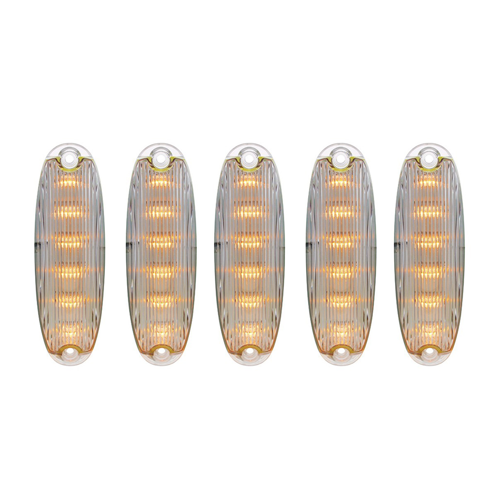 6 Amber LED Cab Lights for 2008-2017 Freightliner Cascadia - (Pack of 5)