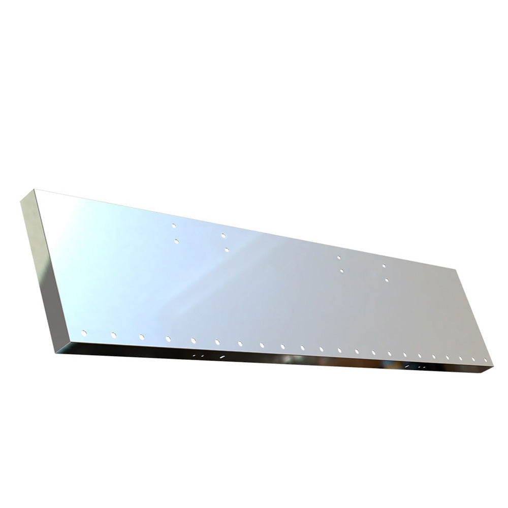 Peterbilt 359 1973-1987 Stainless Steel 20" Standard Mount Boxed End Bumper with  3/4" Light Cutouts