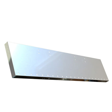 Peterbilt 359 1973-1987 stainless steel 18" standard mount boxed end bumper with 3/4" light cutouts