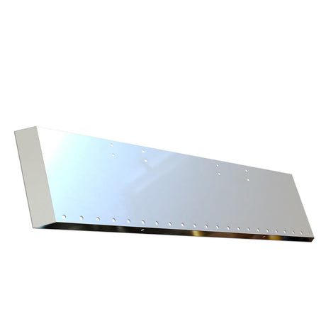 Peterbilt 359 1973-1987 stainless steel 22" standard mount mitered end bumper with ¾" light cutouts