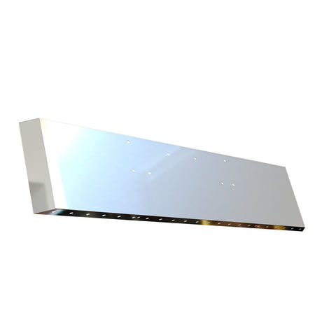 Peterbilt 379 stainless steel 18" standard mount mitered end bumper with 3/4" under glow light cutouts