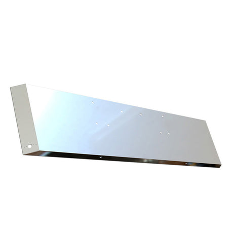 Peterbilt 379 stainless steel 18" standard mount mitered end bumper with 2 watermelon light cutouts