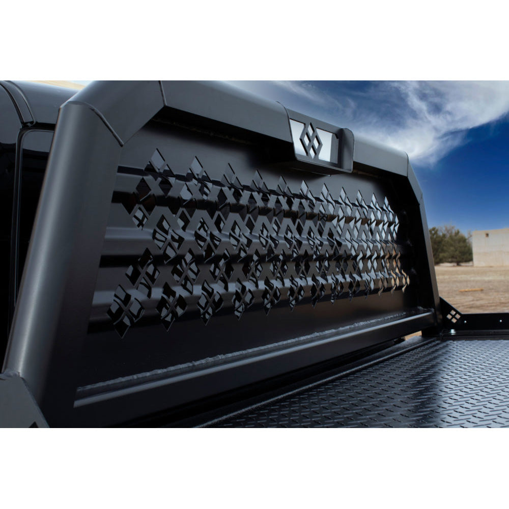 20x70 Merritt Satin Black Cab High Punched Headache Rack - 22-25 Tundra