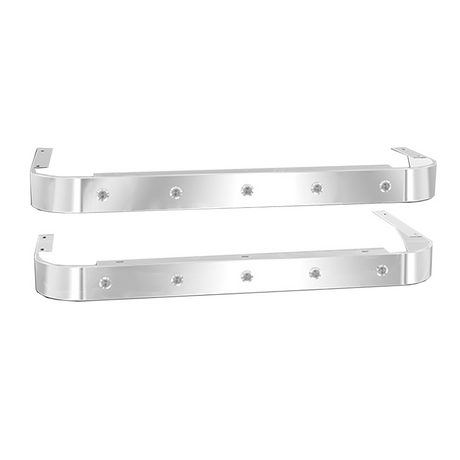 Peterbilt 589 44" sleeper panel with five 3/4" round LED, close-up