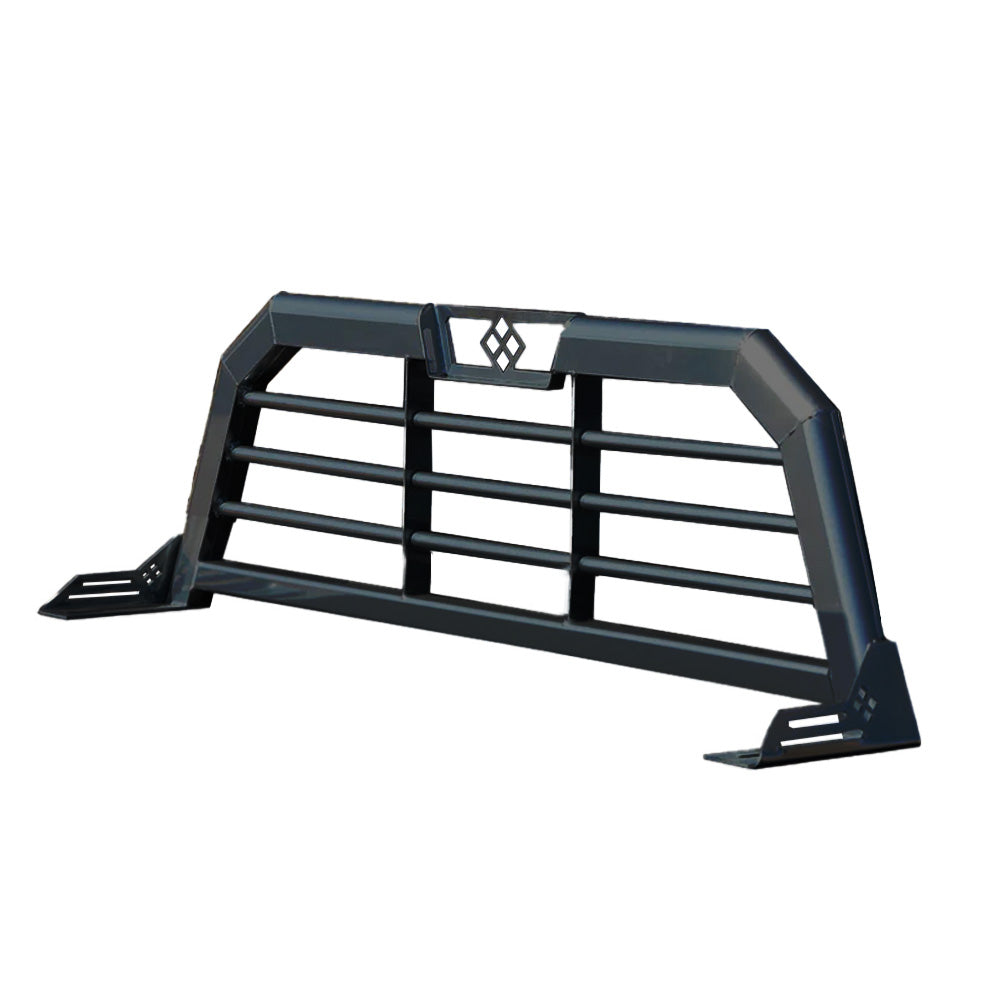 22X70 Satin Black Merritt Cab High Pick-Up Horizontal Bar Headache Rack - Ram, Titan, GM