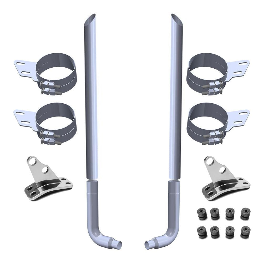 Peterbilt 359, 379, 389 7" x 114" Slash Cut Exhaust Kit